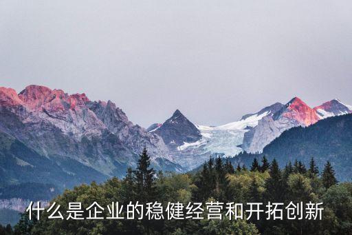 什么是穩(wěn)健發(fā)展，什么是企業(yè)的穩(wěn)健經(jīng)營和開拓創(chuàng)新