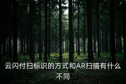 云閃付掃標(biāo)識(shí)的方式和AR掃描有什么不同