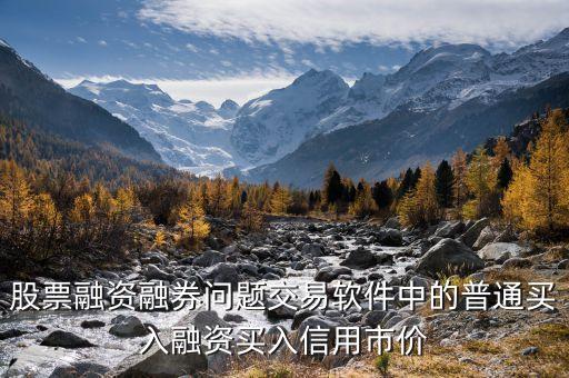 什么叫信用買入，什么是信用購買
