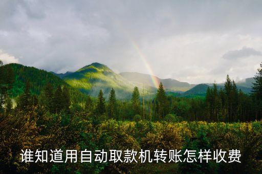 用取款機轉(zhuǎn)賬怎么轉(zhuǎn)賬手續(xù)費嗎，誰知道用自動取款機轉(zhuǎn)賬怎樣收費