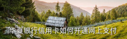 華夏信用卡怎么用啊，華夏銀行信用卡如何開通網(wǎng)上支付