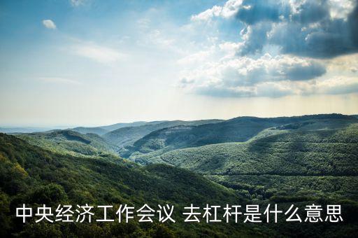 去杠桿防風(fēng)險(xiǎn)什么意思，中央經(jīng)濟(jì)工作會(huì)議 去杠桿是什么意思