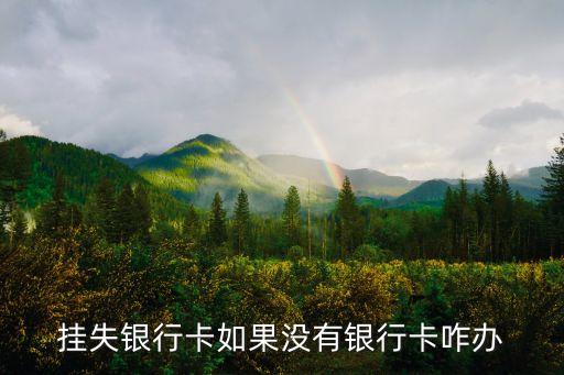 沒(méi)有銀行卡怎么掛失，掛失銀行卡如果沒(méi)有銀行卡咋辦