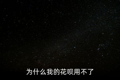為什么有的用不了花唄，有的支付寶為什么不支持花唄支付啊