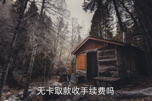 無(wú)卡取款收手續(xù)費(fèi)嗎