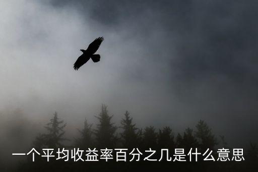 平均收益率是指什么意思，什么是平均收益