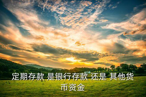 定期存款 是銀行存款 還是 其他貨幣資金
