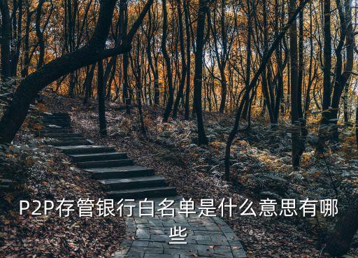P2P存管銀行白名單是什么意思有哪些