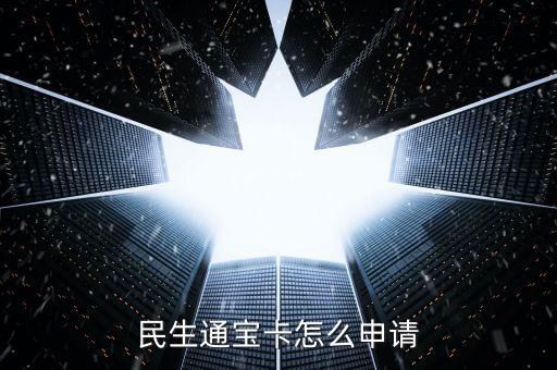 民生通寶卡怎么申請