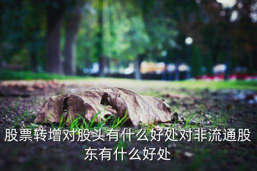股票轉(zhuǎn)增對(duì)股頭有什么好處對(duì)非流通股東有什么好處