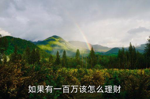 如果有一百萬(wàn)該怎么理財(cái)