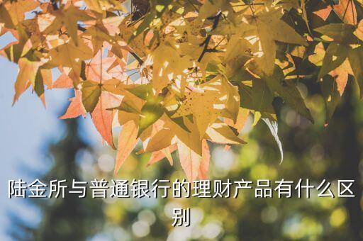 陸金所與普通銀行的理財(cái)產(chǎn)品有什么區(qū)別