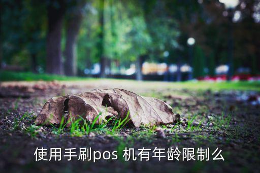 使用手刷pos 機(jī)有年齡限制么