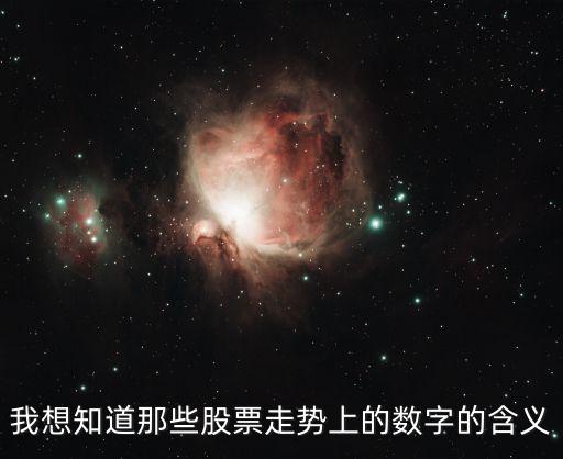 我想知道那些股票走勢上的數(shù)字的含義