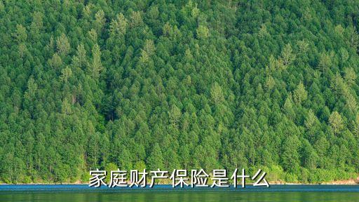 家庭財(cái)產(chǎn)保險(xiǎn)是什么