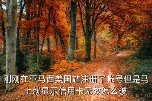 剛剛在亞馬西美國站注冊了帳號但是馬上就顯示信用卡無效怎么破
