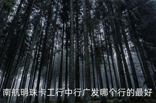 南航明珠卡工行中行廣發(fā)哪個行的最好