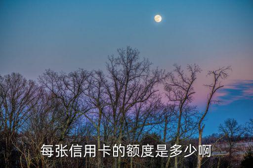 信用卡一般卡什么額度的，各大銀行信用卡的額度是多少