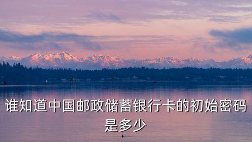 誰知道中國郵政儲蓄銀行卡的初始密碼是多少