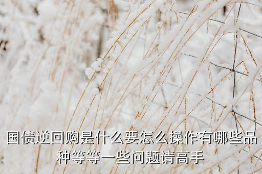 什么是逆回購，人民銀行以利率招標(biāo)方式開展了逆回購操作是什么意思