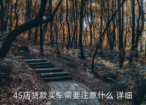 4S店貸款買車需要注意什么 詳細(xì)