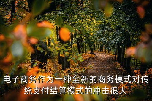 電子商務(wù)作為一種全新的商務(wù)模式對(duì)傳統(tǒng)支付結(jié)算模式的沖擊很大