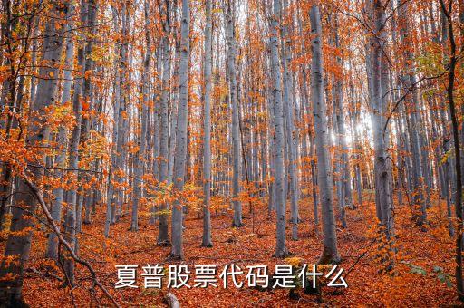 夏普股票代碼是什么