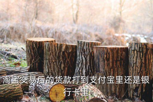 淘寶交易后的貨款打到支付寶里還是銀行卡里