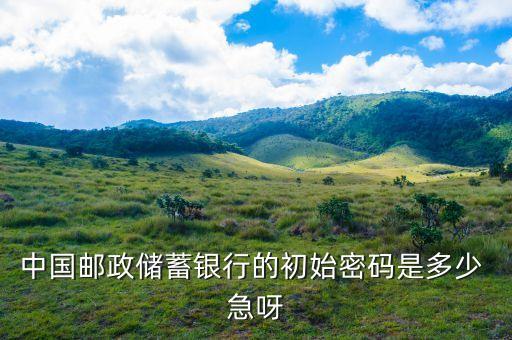 中國郵政儲蓄銀行的初始密碼是多少 急呀