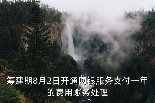 籌建期8月2日開通網(wǎng)銀服務(wù)支付一年的費用賬務(wù)處理