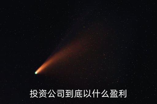 投資公司靠什么收益，理財(cái)公司的錢都怎么盈利