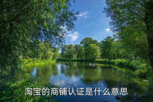 柜面認(rèn)證是什么意思，淘寶的商鋪認(rèn)證是什么意思