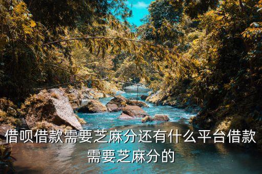 借唄借款需要芝麻分還有什么平臺借款需要芝麻分的