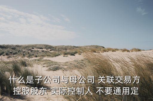 什么是子公司與母公司 關(guān)聯(lián)交易方 控股股東 實際控制人 不要通用定