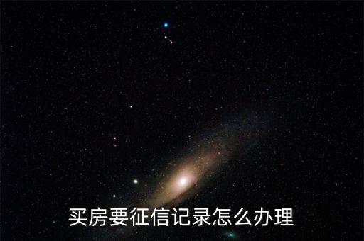買(mǎi)房要征信記錄怎么辦理