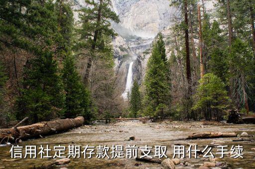 信用社定期存款提前支取 用什么手續(xù)
