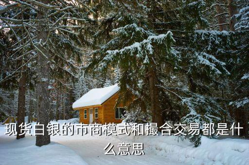 現(xiàn)貨白銀的市商模式和撮合交易都是什么意思