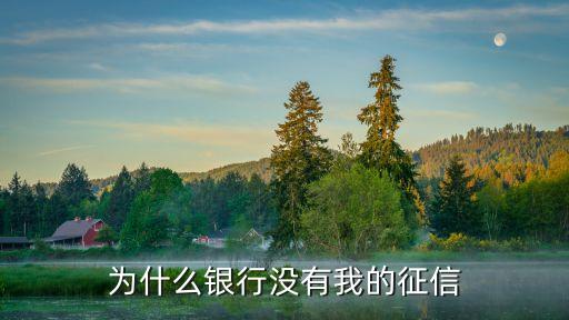 為什么銀行沒有我的征信