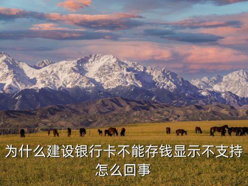 為什么建設(shè)銀行卡不能存錢顯示不支持怎么回事