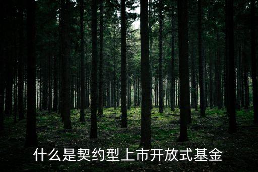 什么是契約型上市開放式基金