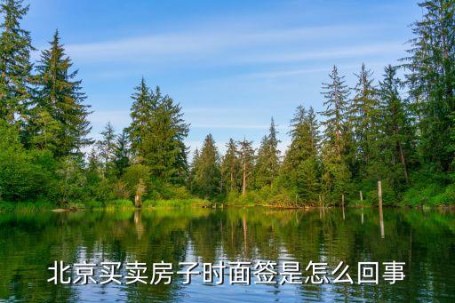 買房面簽是什么意思，北京買賣房子時面簽是怎么回事