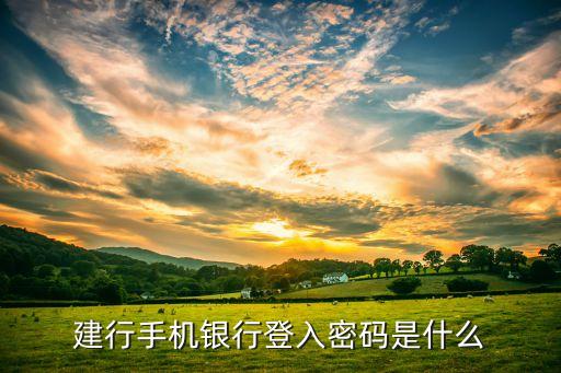 建行手機(jī)銀行登入密碼是什么