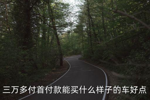 三萬多付首付款能買什么樣子的車好點