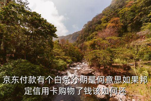京東付款有個白條分期是何意思如果邦定信用卡購物了錢該如何還