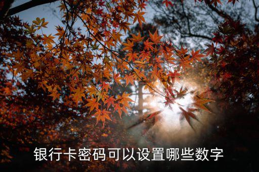 銀行卡密碼設置什么，銀行卡的密碼設置