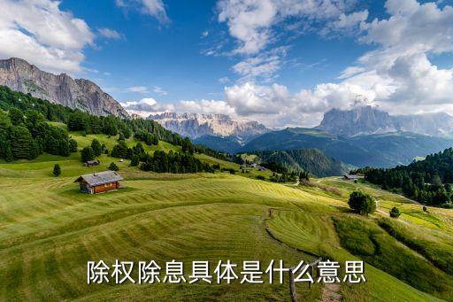 除權(quán)除息具體是什么意思