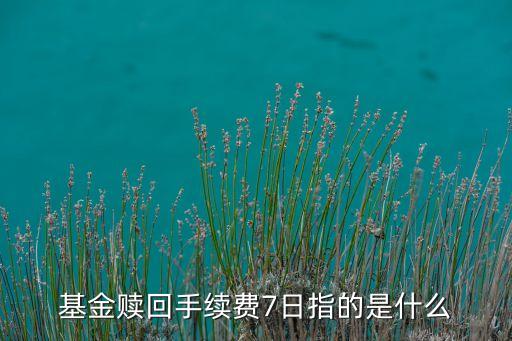 華安基金7日什么意思，基金贖回手續(xù)費7日指的是什么