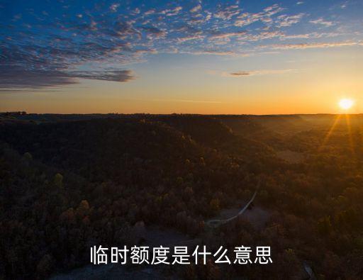 臨時(shí)額度是什么意思