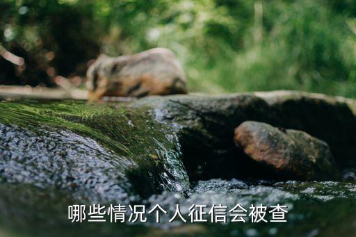 什么情況下才會查征信，什么樣的情況下才可以在征信上查到自己
