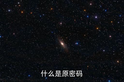 什么是原密碼